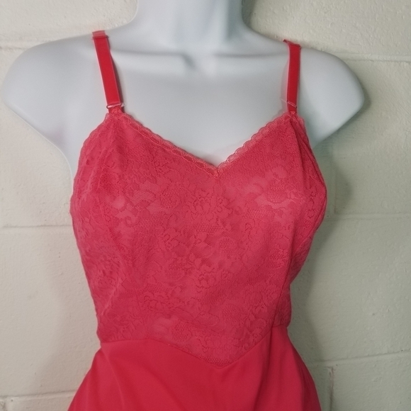Vtg 50s Seampure lace fullslip lingerie dress - Picture 3 of 8